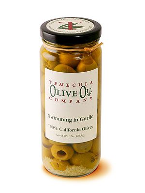 Swimming in Garlic Olives