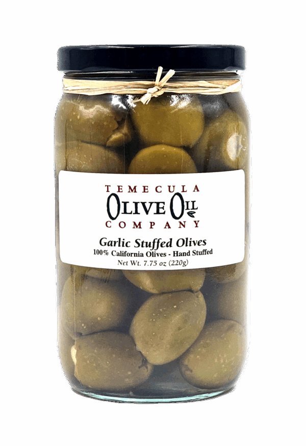 Cured Garlic Stuffed California Olives
