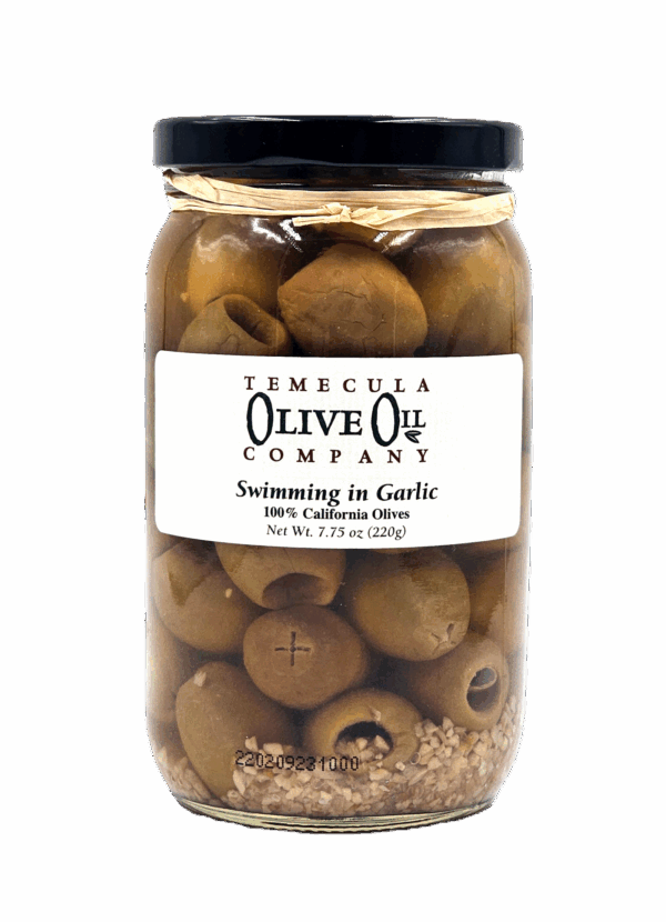 Swimming in Garlic Olives