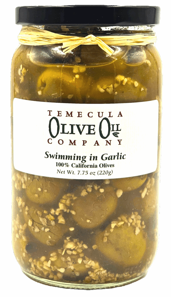 Swimming in Garlic Olives