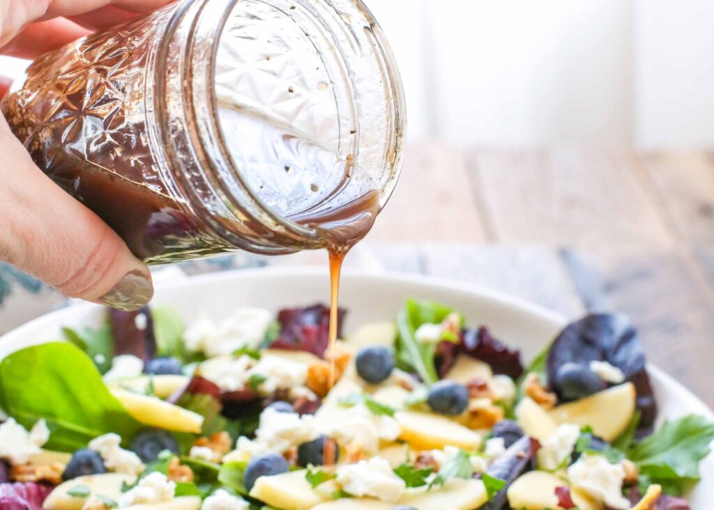 Aged Gouda Salad with Balsamic Honey Dressing