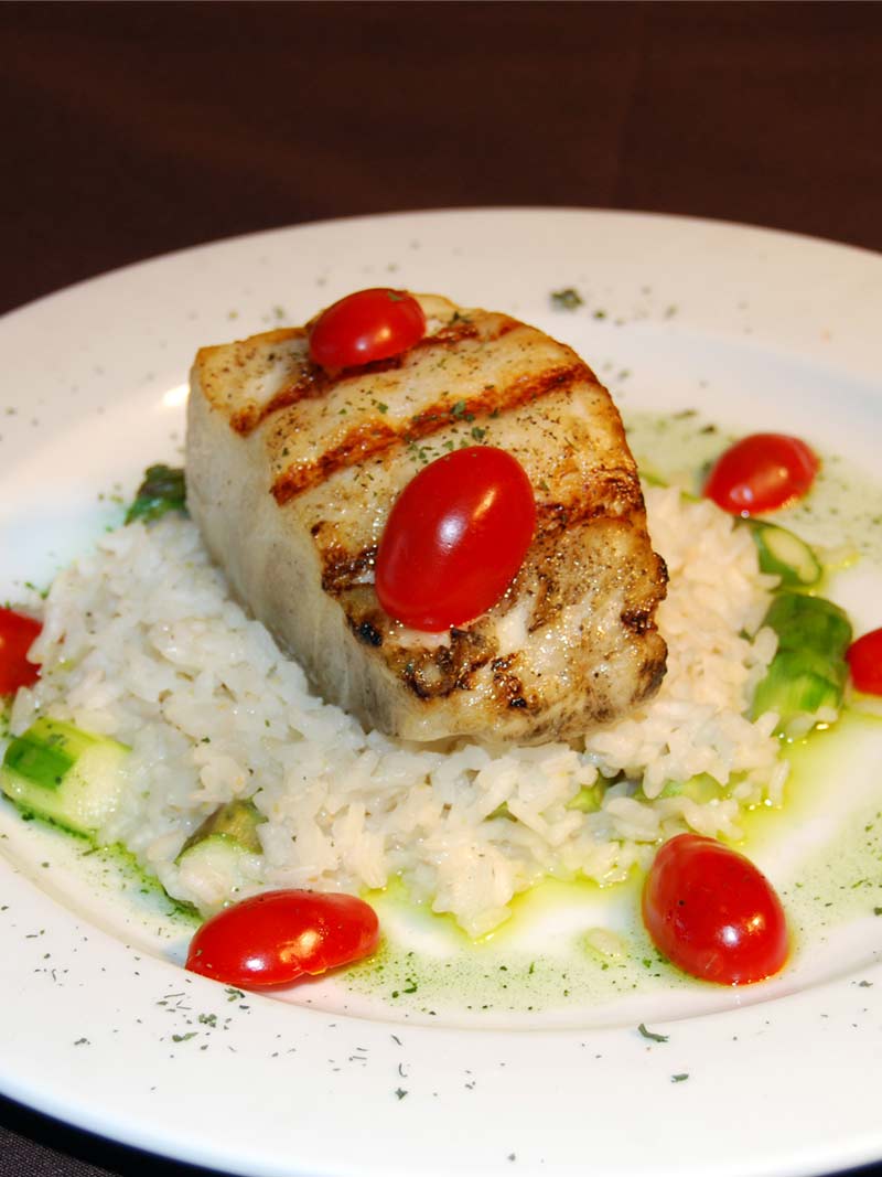 Sea Bass with Summer Tomatoes Red Onion and Mint - Temecula Olive Oil Company