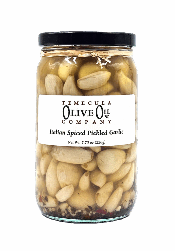 Italian Spiced Pickled Garlic