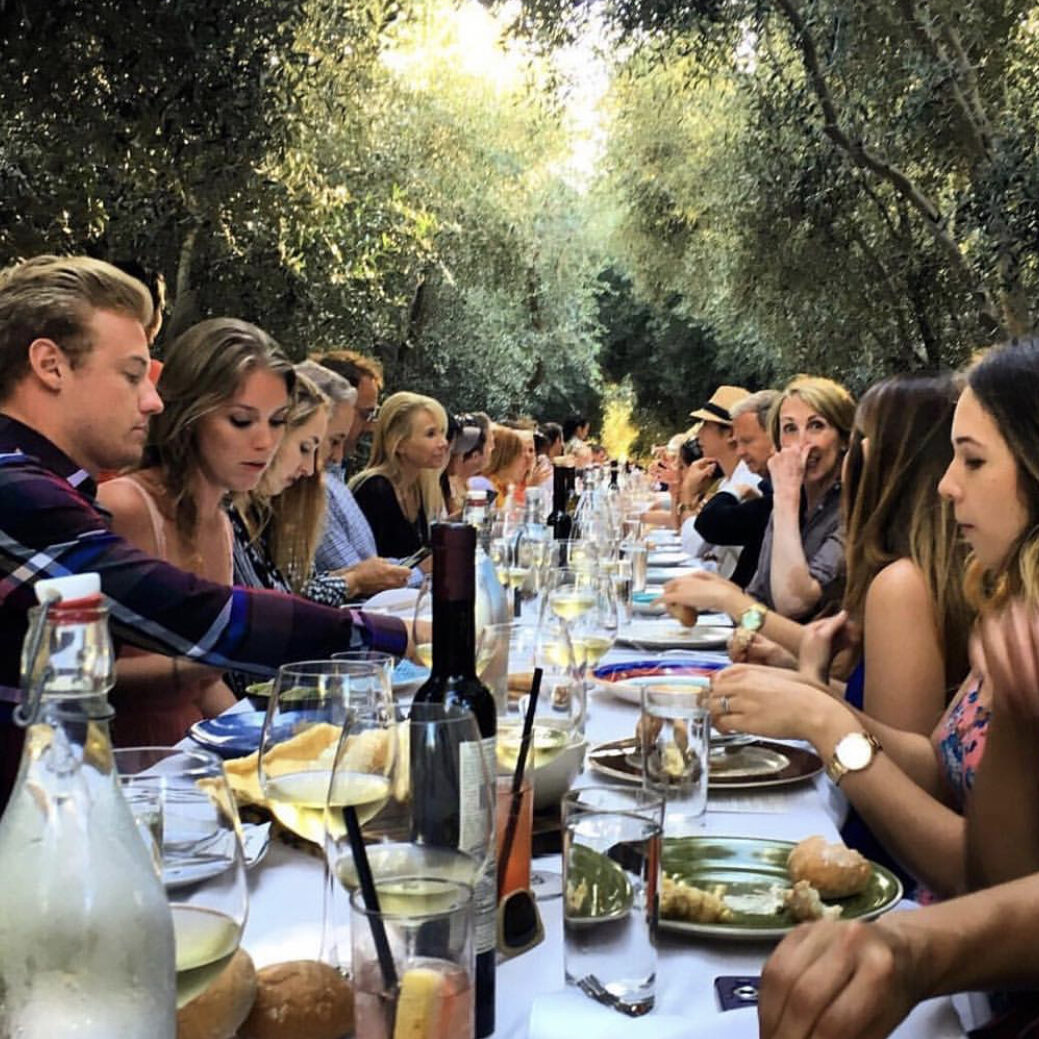 Dining in the Olive Grove Dining at Olive View Ranch in the Olive Grove