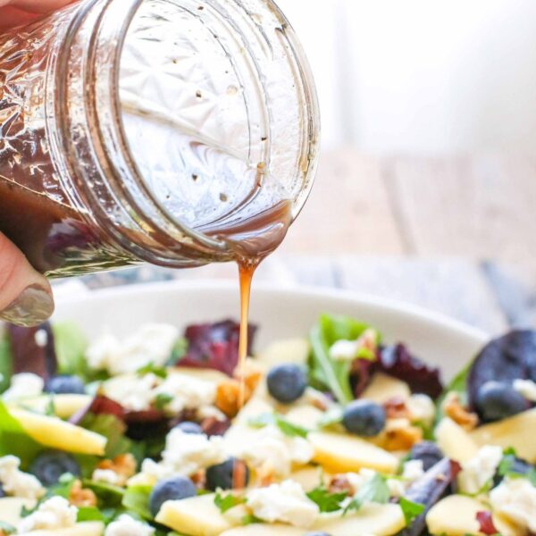 Aged Gouda Salad with Honey Balsamic Dressing