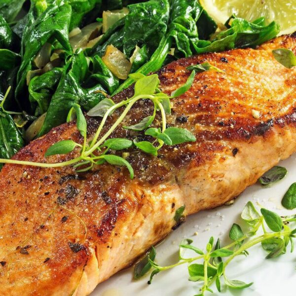 Zahtar Arctic Char with Citrus Couscous Salad