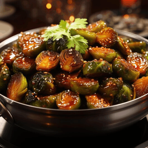 Maple Glazed Brussels Sprouts with Bacon