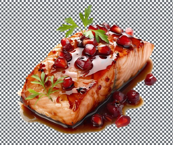 Pomegranate Balsamic Glazed Salmon