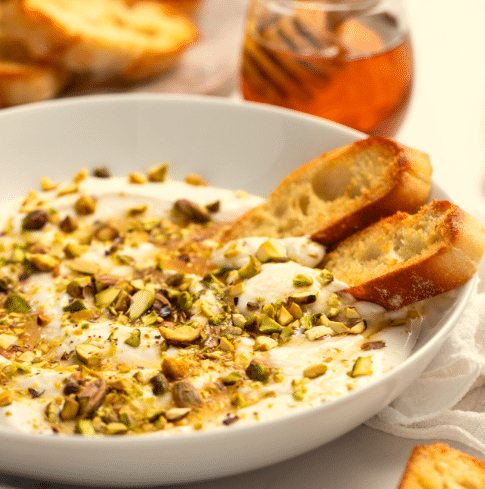 TOOC Whipped Ricotta with Honey Honey and Herby Pistachios TOOC Whipped Ricotta with Honey Honey and Herby Pistachios