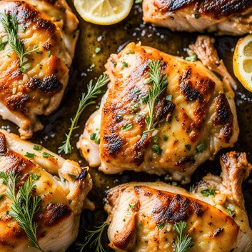 Lemon Garlic Chicken Thighs