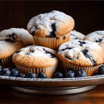 Olive Oil Blueberry Muffins