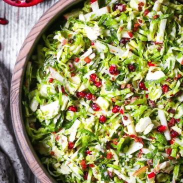 Chopped Basil Pomegranate Salad