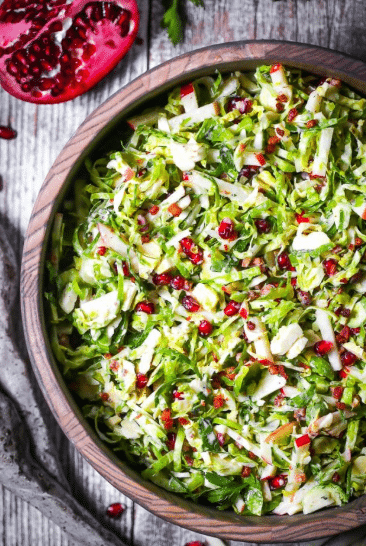 Chopped Basil Pomegranate Salad