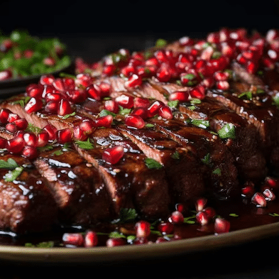 Pomegranate Basil Round Bottom Steak